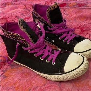 Converse Purple High Top Sneakers